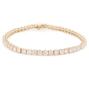 14k Yellow Gold Diamond Tennis Bracelet