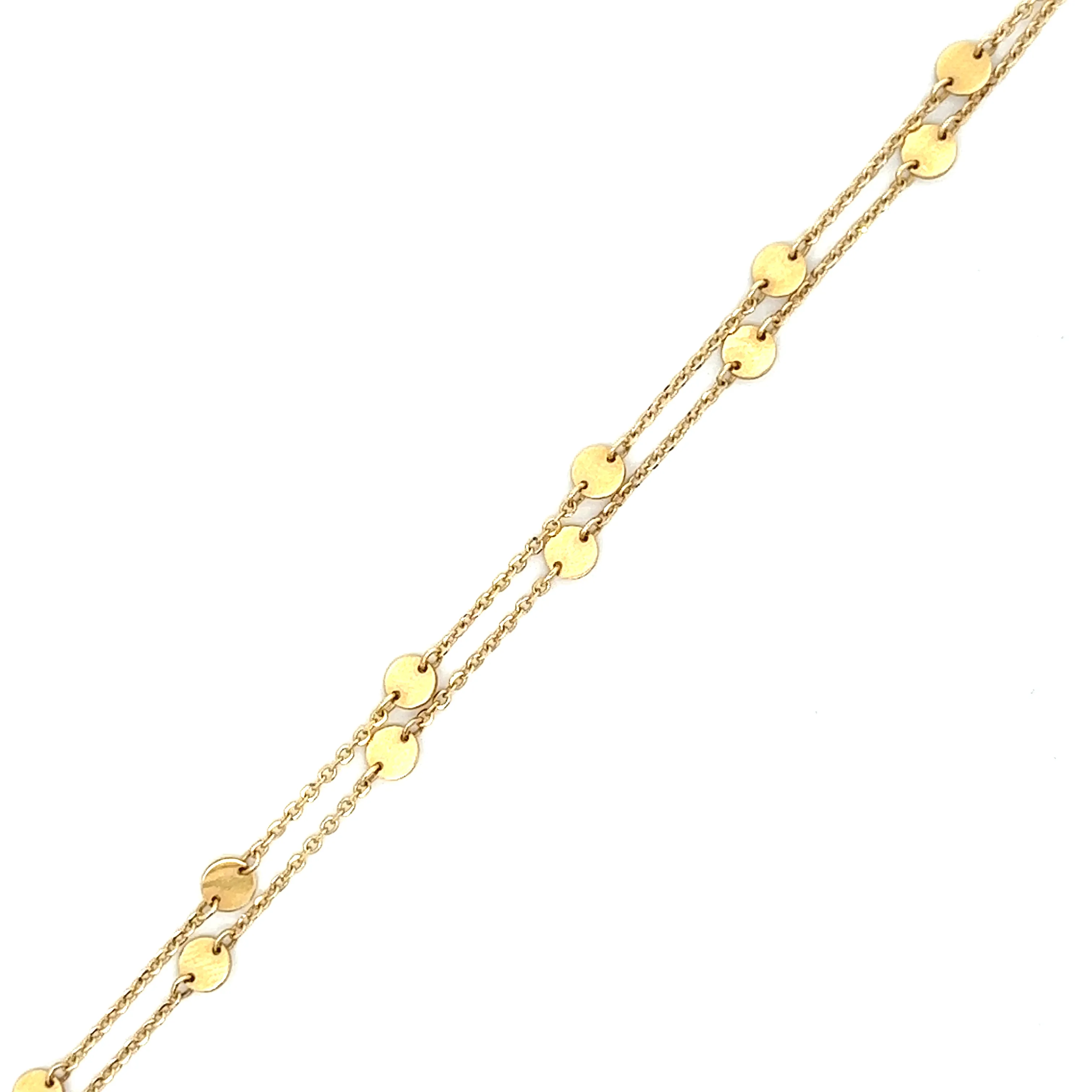 14k Yellow Gold Double Strand Bracelet