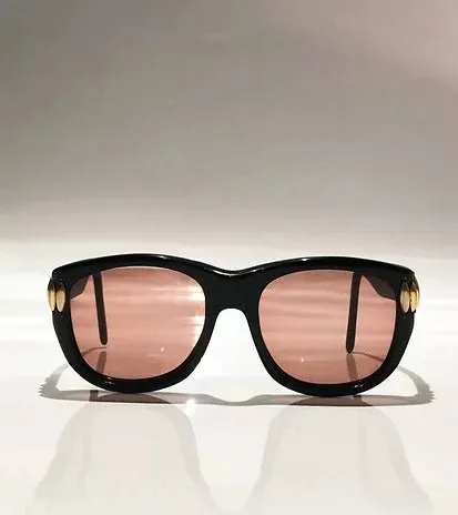 1970s EMMANUELLE KHANH ORANGE LENS OVERSIZED SUNGLASSES