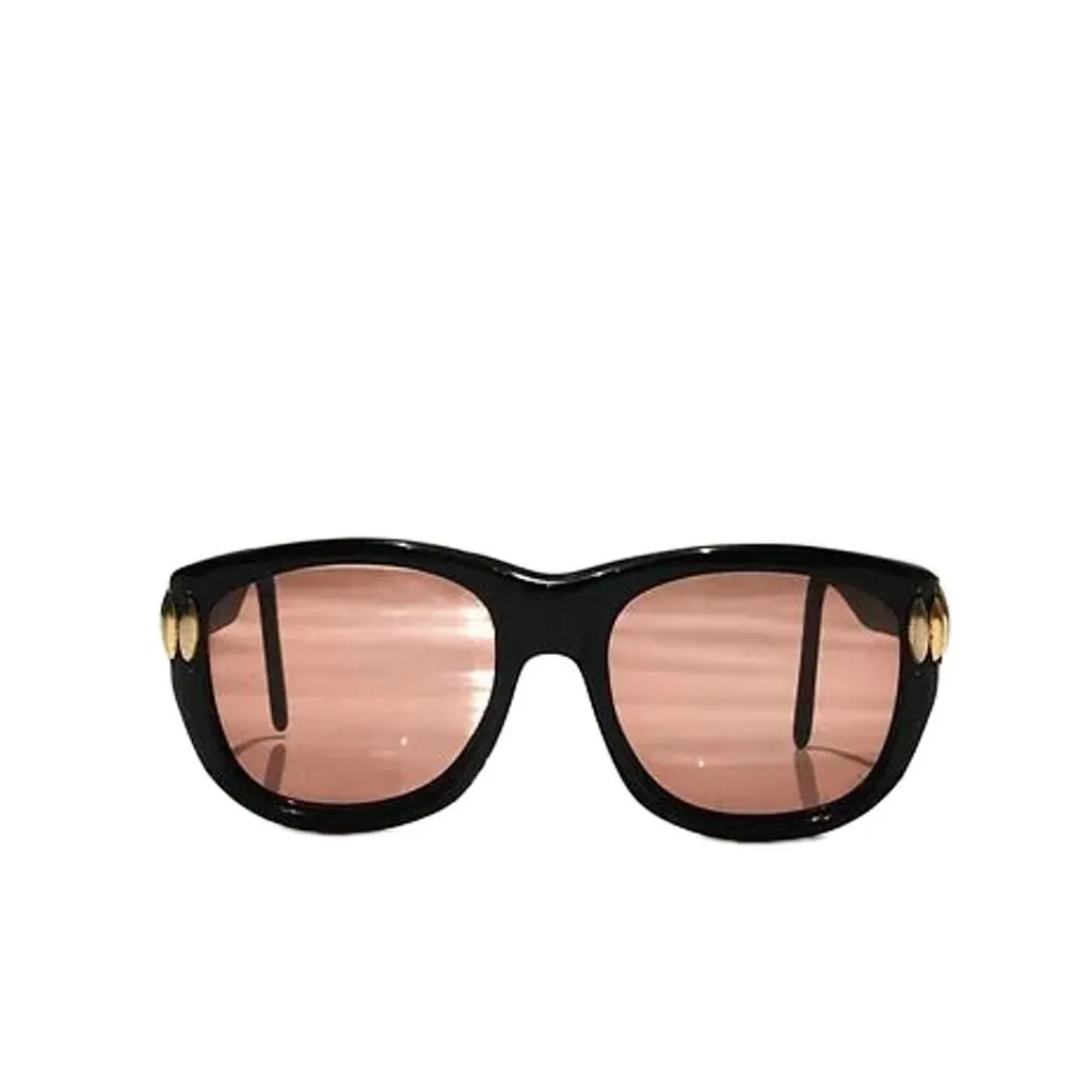 1970s EMMANUELLE KHANH ORANGE LENS OVERSIZED SUNGLASSES