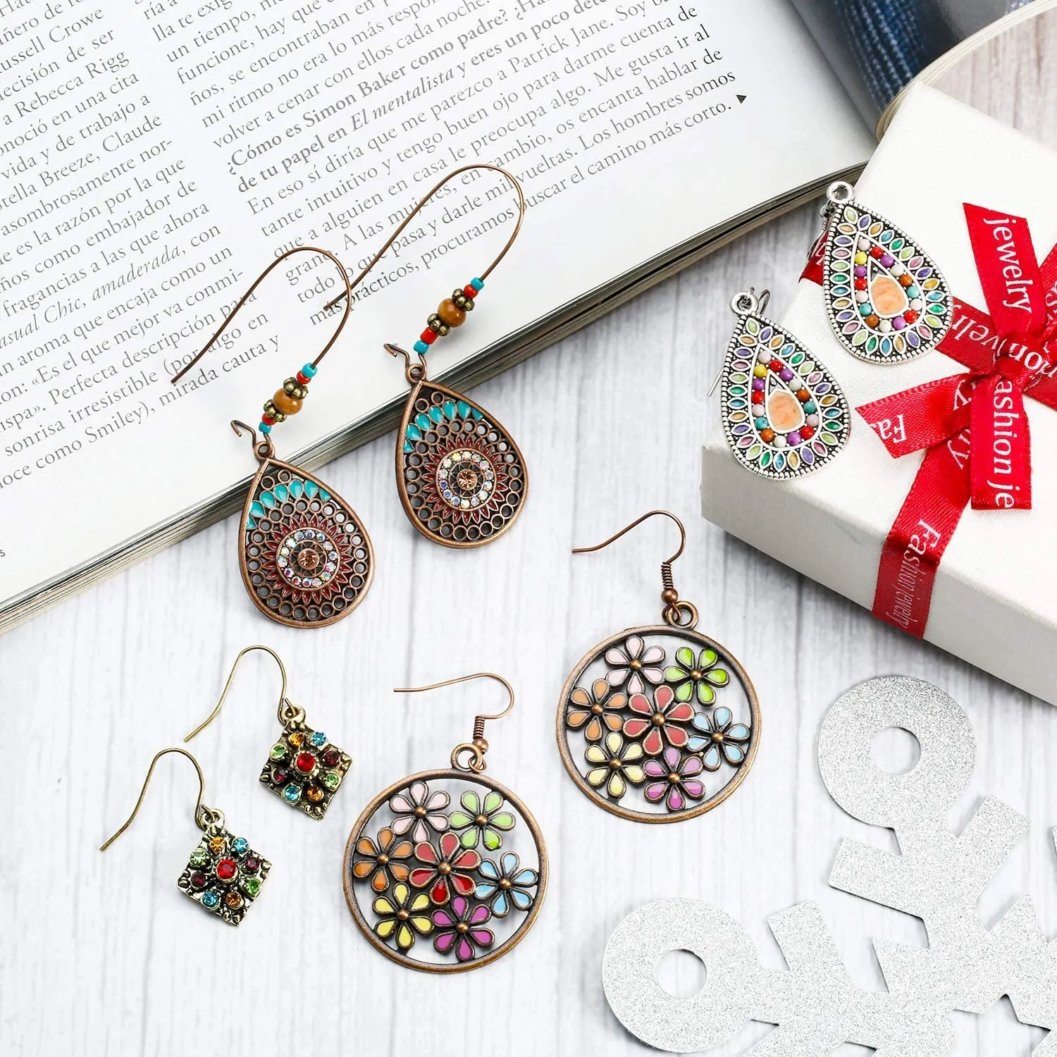 4-Pair: Bohemian Vintage Dangle Earrings