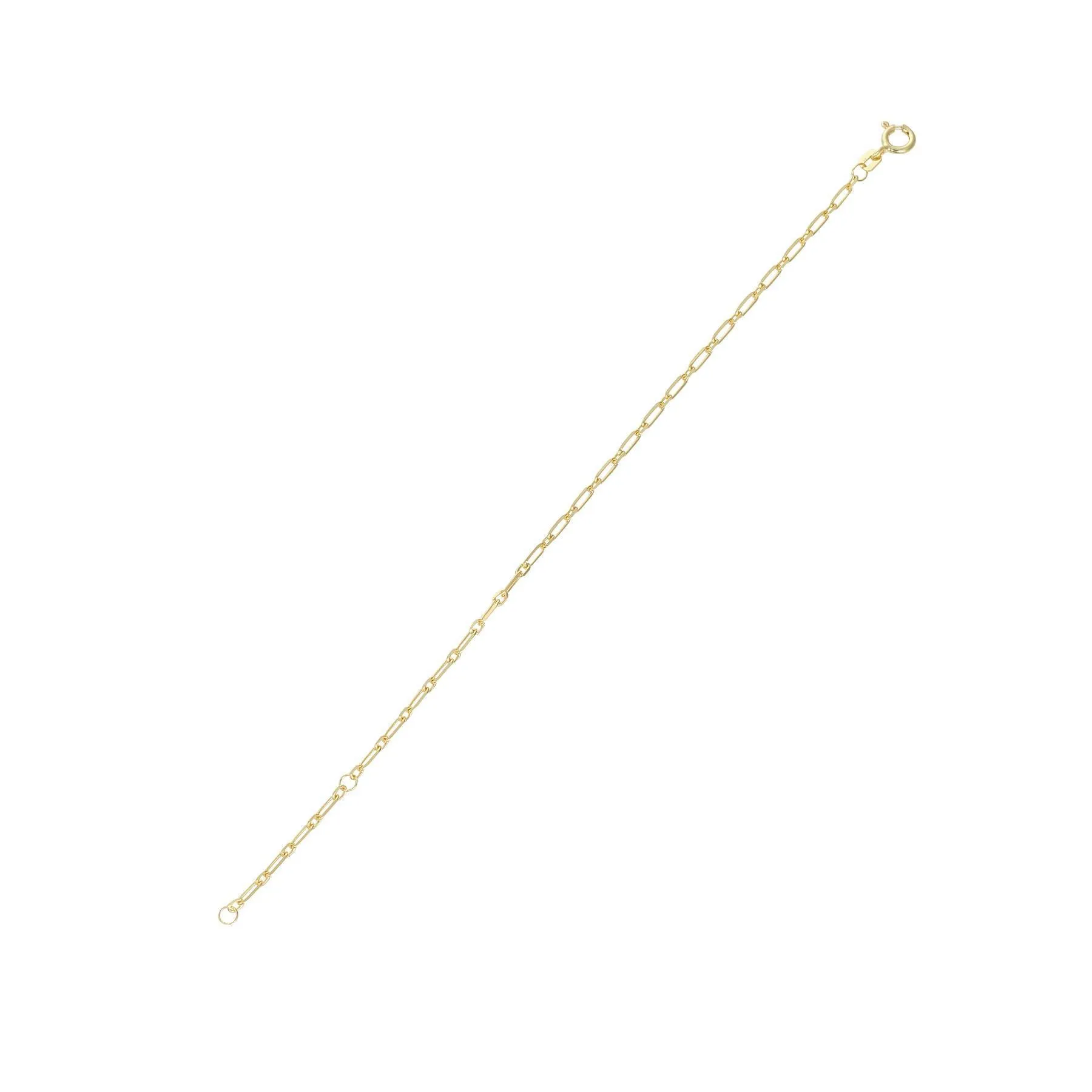 9kt Gold Fine Paperclip Chain Bracelet