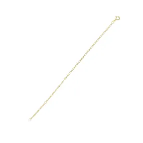 9kt Gold Fine Paperclip Chain Bracelet