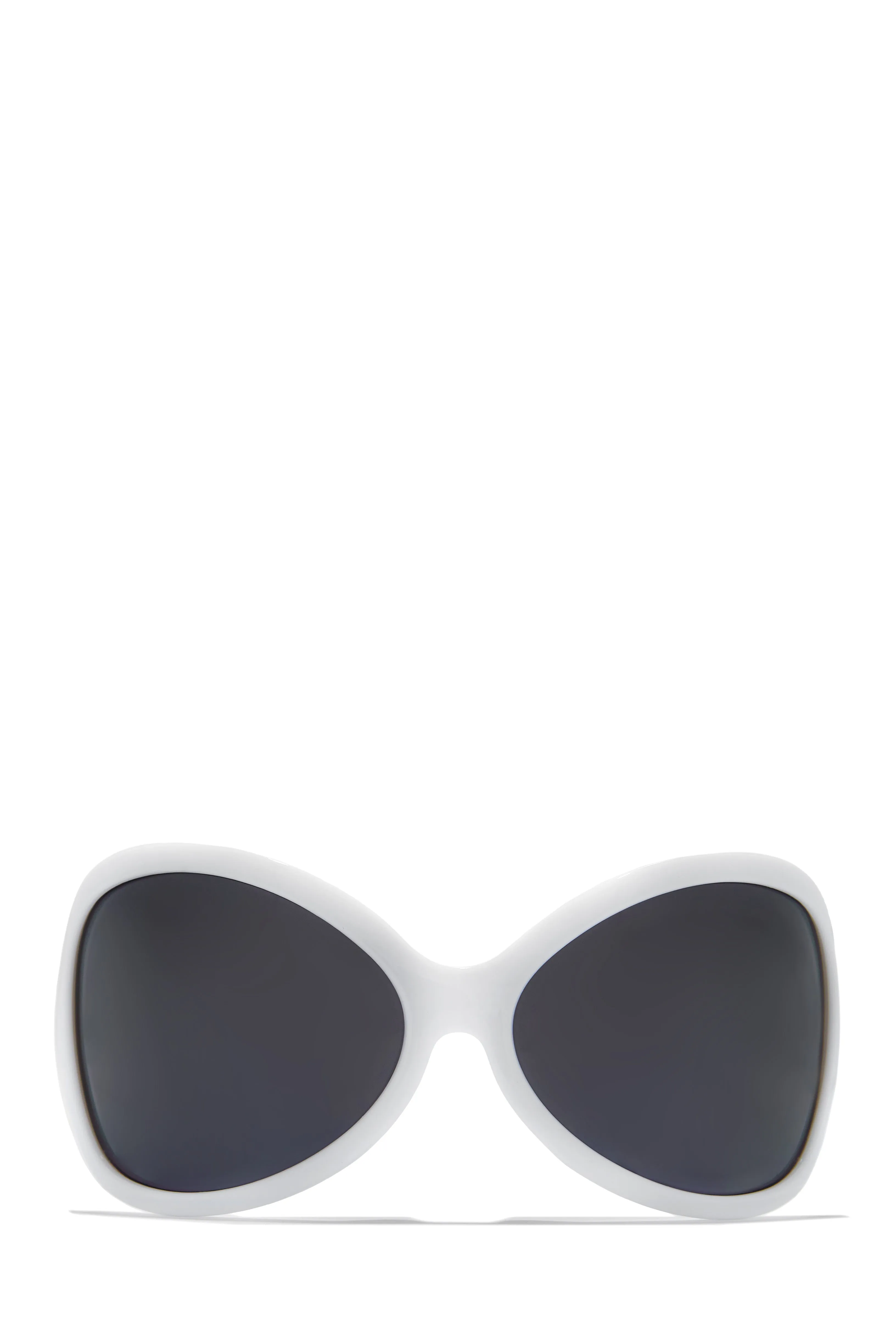 Big Reveal Oversized Sunglasses - White