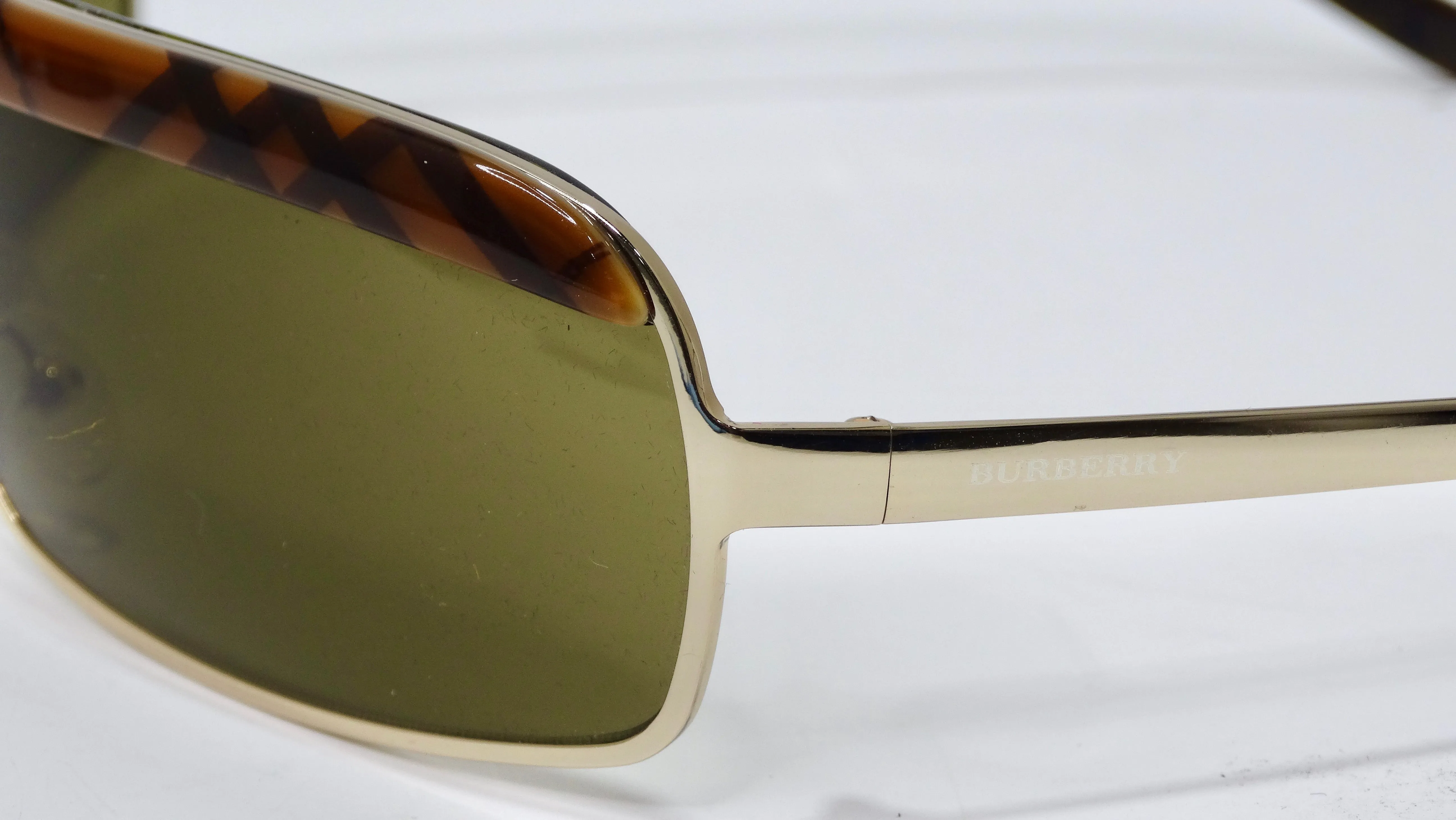 Burberry 1990's Patterned Shield Sunglasses