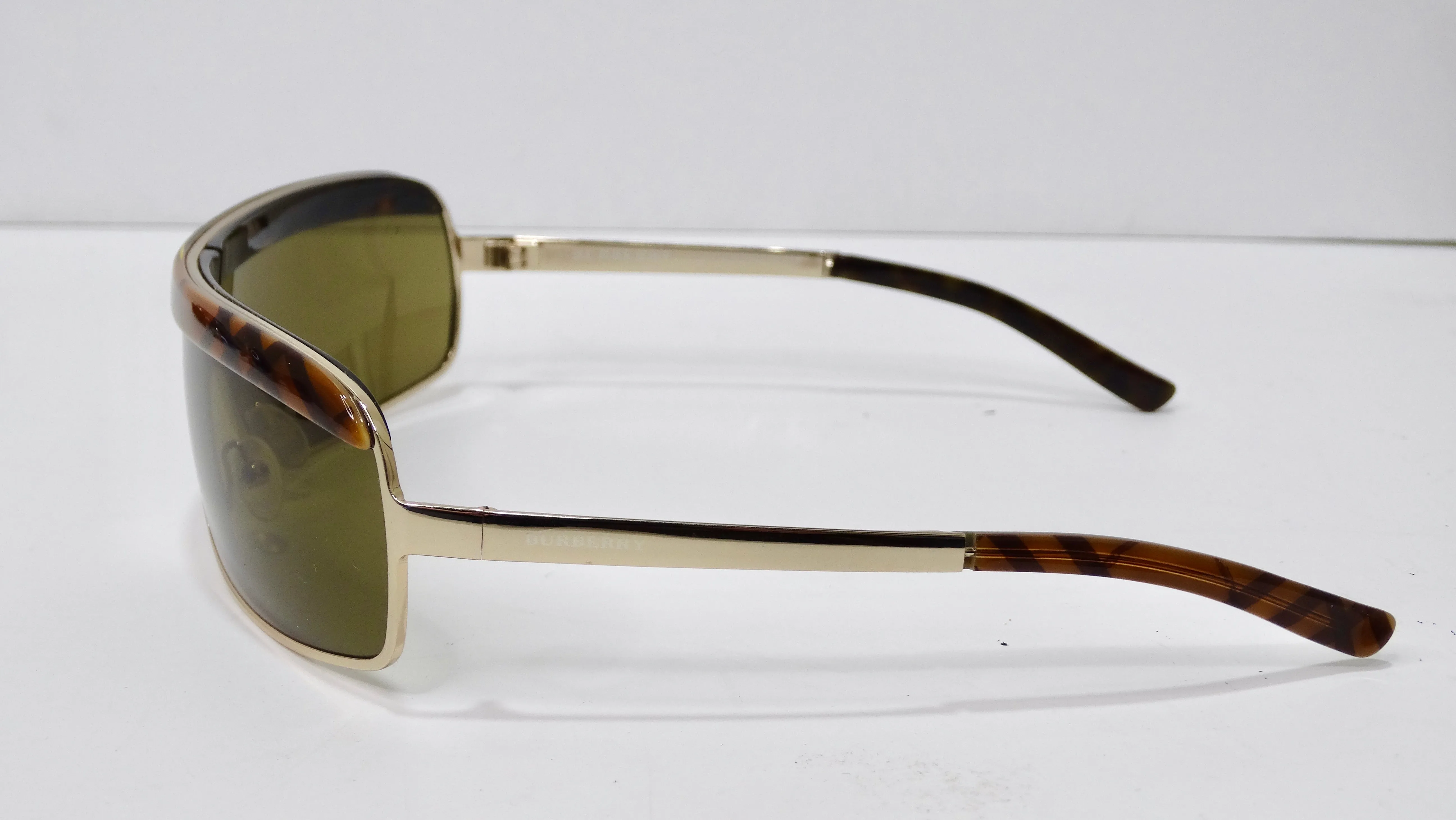 Burberry 1990's Patterned Shield Sunglasses