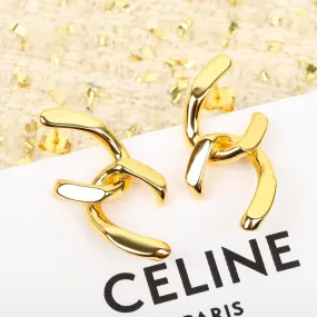 Celine Fashion Gold Personality C Interhanging Earrings EHA116