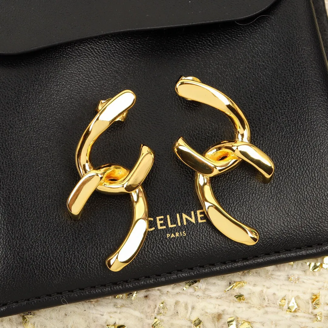 Celine Fashion Gold Personality C Interhanging Earrings EHA116