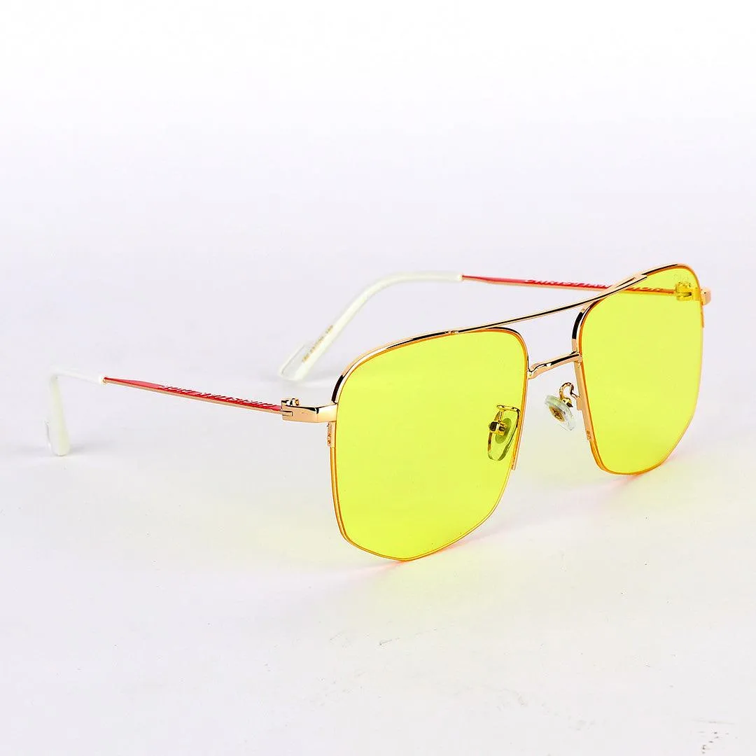 Christian Dior Luxury Hand Crested Yellow Lens Sunglasses