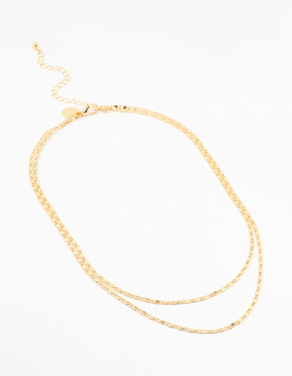 Gold Plated Vintage Chain Necklaces 2- Pack