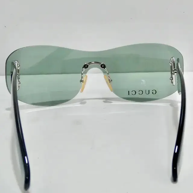 Gucci 1990s Teal Sunglasses