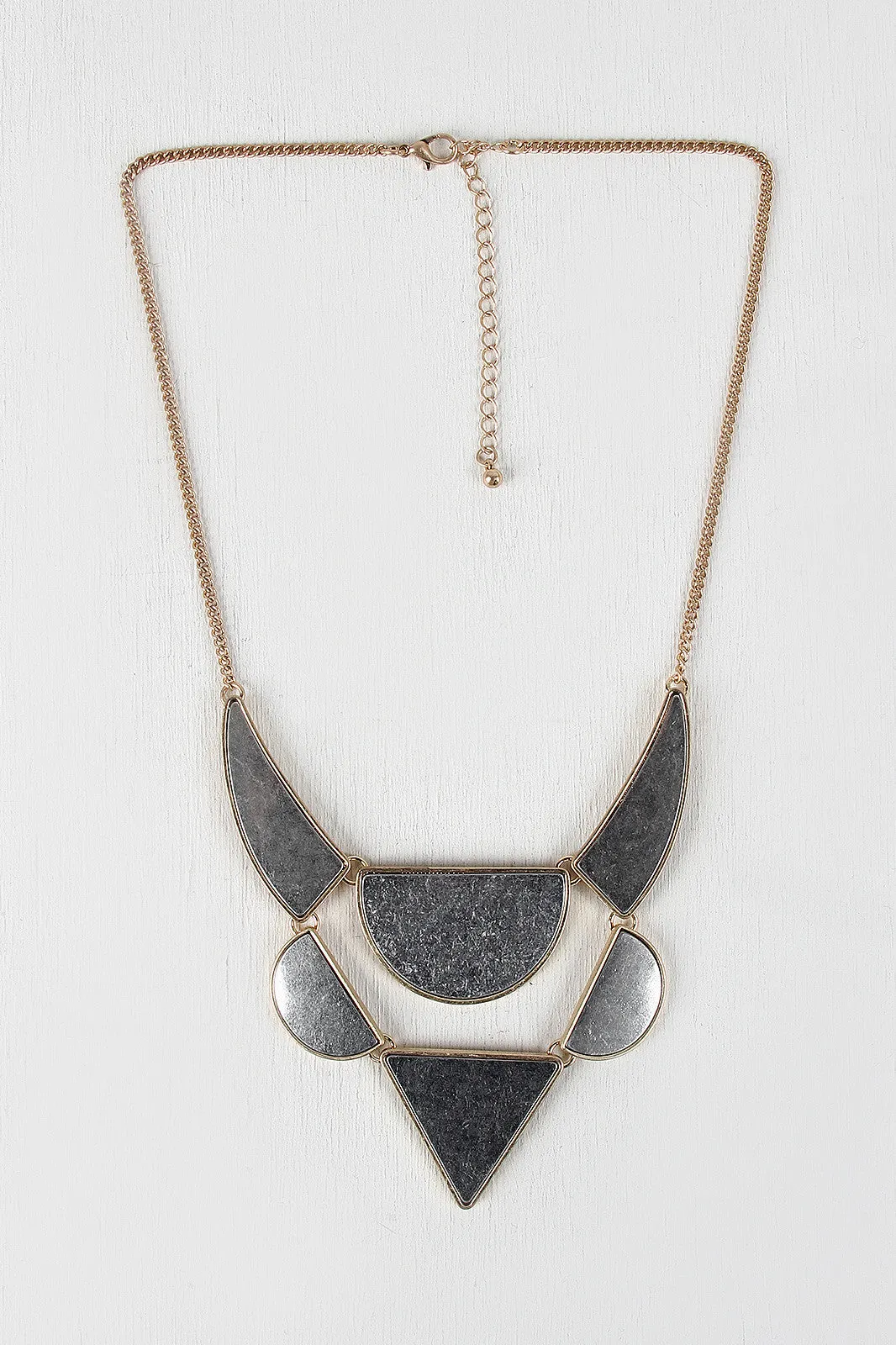 Hinged Geometric Shapes Necklace