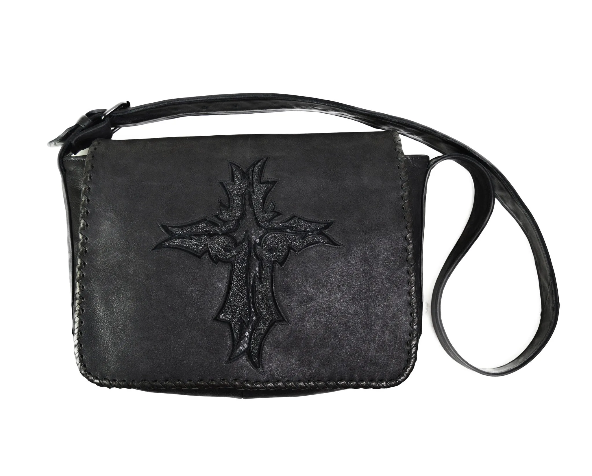 Kashani Leather and Stingray Cross Bag