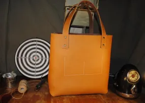 Leather Tote Bag Natural Orange | Traveling Lady Woman Large Genuine Leather