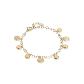 Marco Bicego Jaipur Collection 18K Yellow Gold Engraved and Polished Charm Bracelet