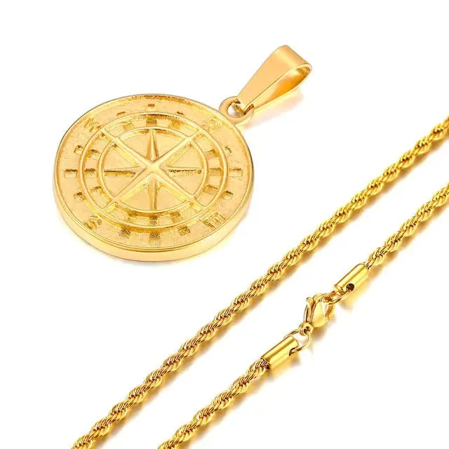 Men's Compass Necklaces