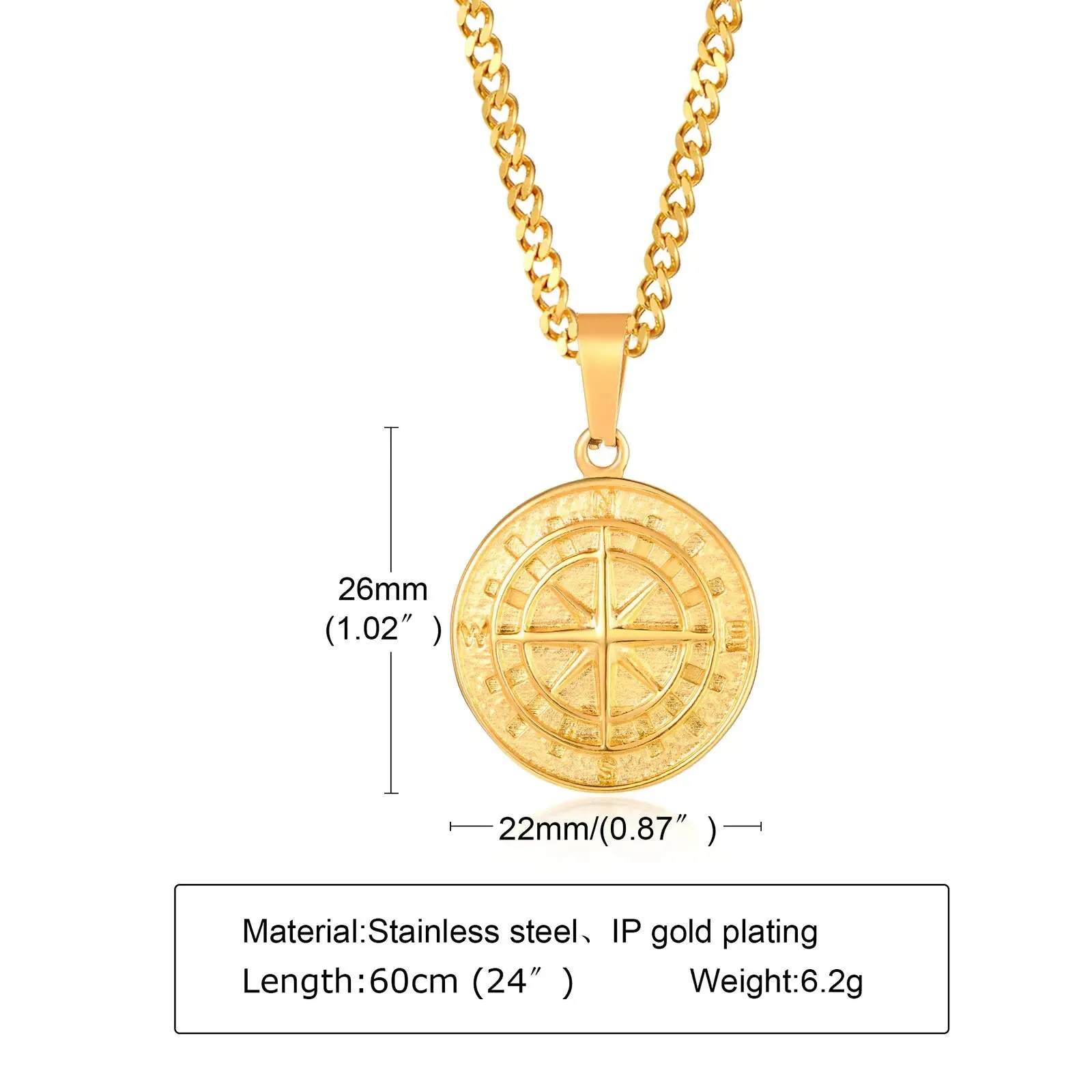 Men's Compass Necklaces