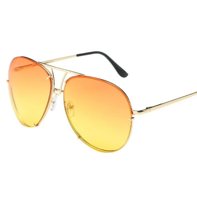 Oversized Aviator Sunglasses Flat Top