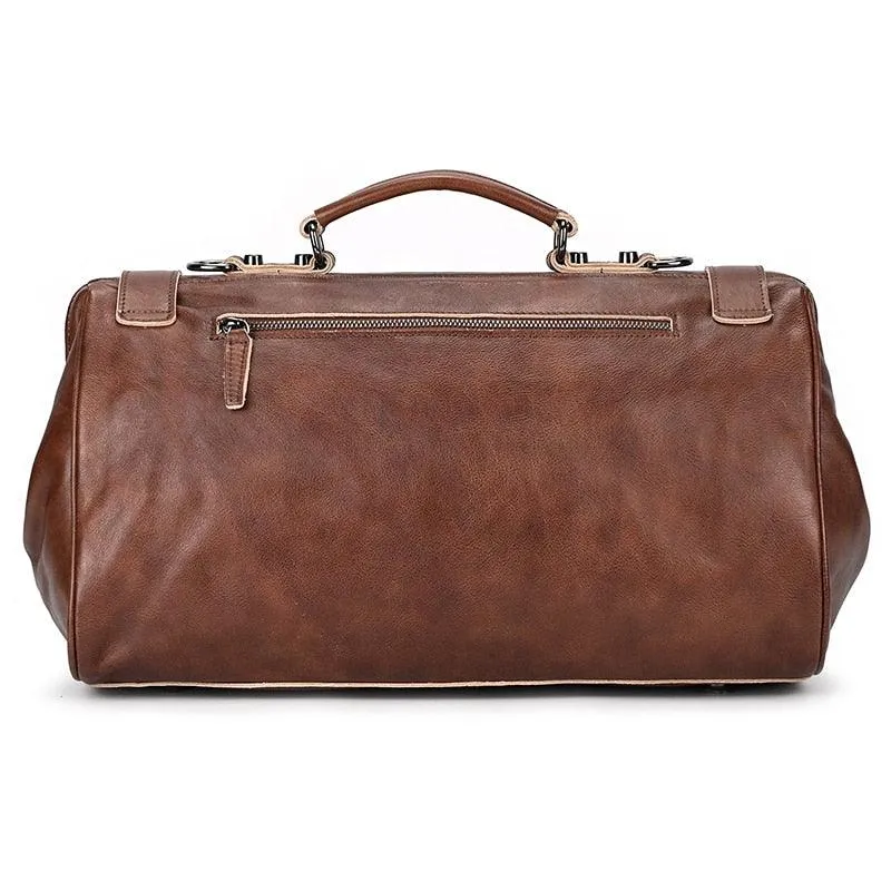 Real Luxury Leather Duffle Bags For Business Carryon