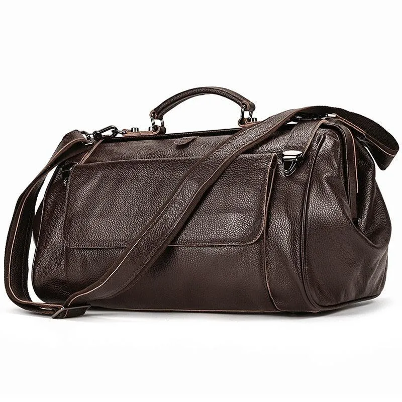 Real Luxury Leather Duffle Bags For Business Carryon