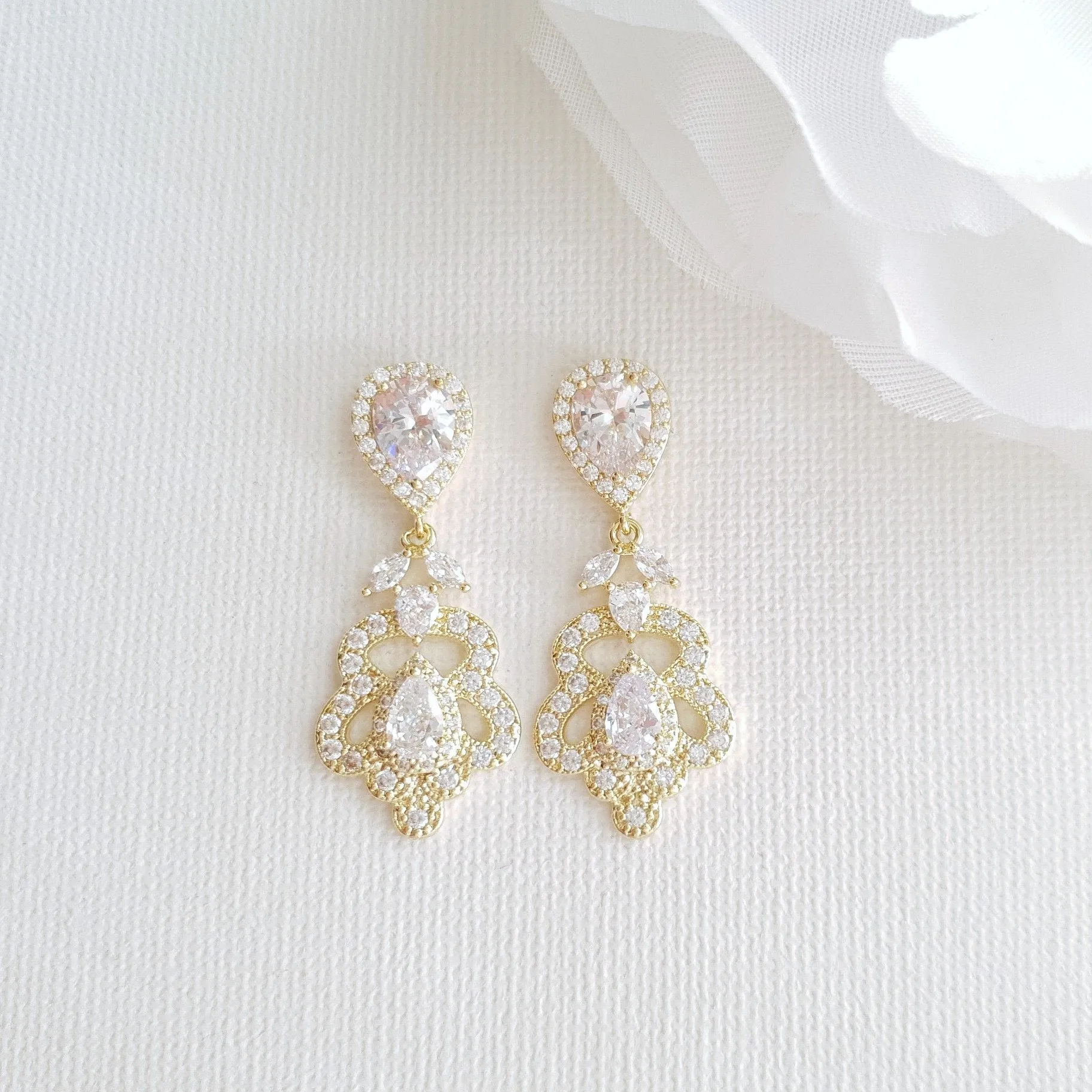 Vintage Bridal Earrings- Norma