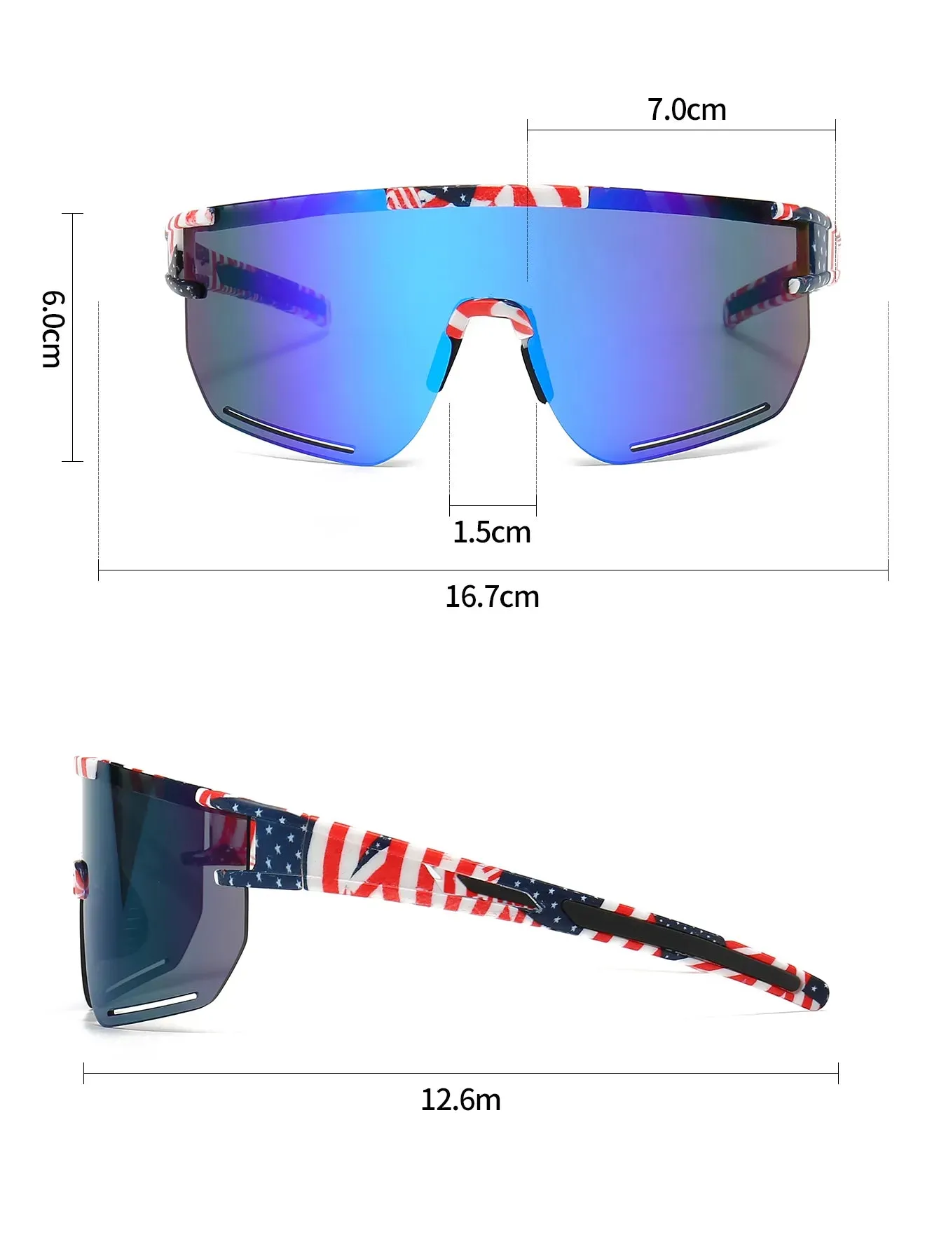 Windproof cycling sports oversized fashionable shade summer cycling travel and play sunglasses